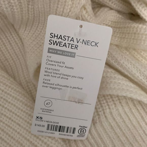 NWT Athleta Shasta V-neck Sweater - Picture 4 of 6